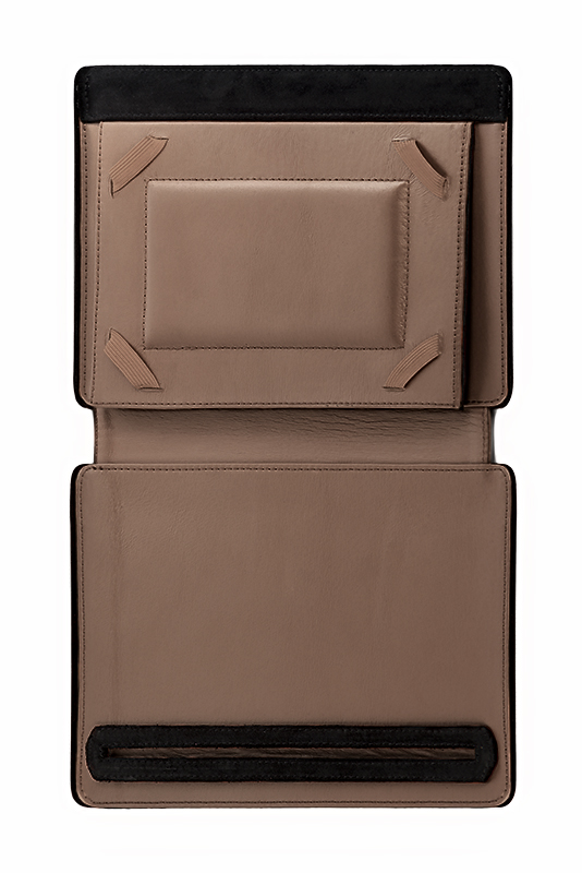 Etui pour tablette or cuivré et noir mat haut de gamme. Personnalisation - Top view